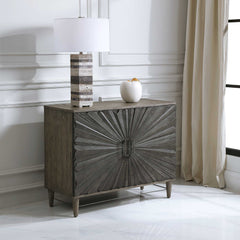 Shield Gray Oak 2 Door Cabinet - Ornate Home