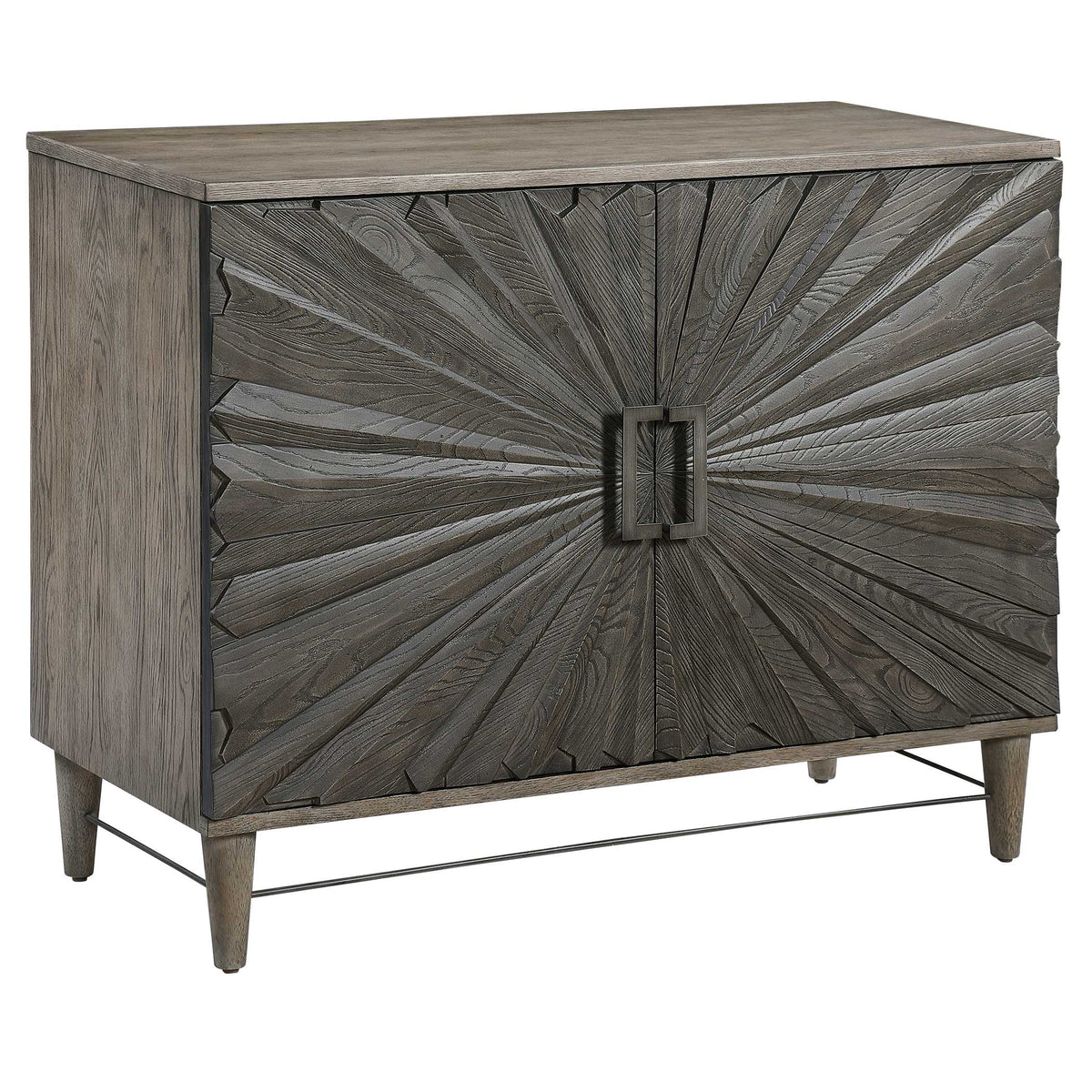 Shield Gray Oak 2 Door Cabinet - Ornate Home