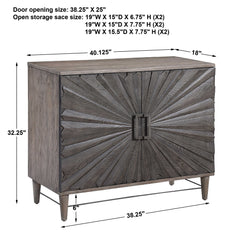 Shield Gray Oak 2 Door Cabinet - Ornate Home