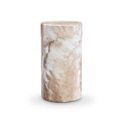 Shiloh Beige/White Marble Accent Table - Ornate Home