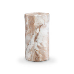 Shiloh Beige/White Marble Accent Table - Ornate Home