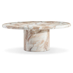 Shiloh Beige/White Marble Cocktail Table - Ornate Home