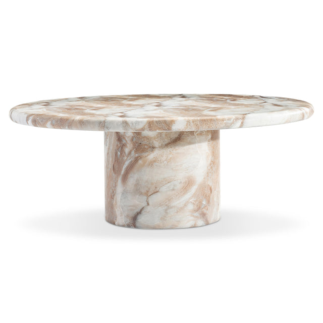 Shiloh Beige/White Marble Cocktail Table - Ornate Home