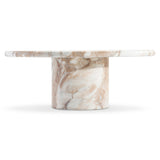 Shiloh Beige/White Marble Cocktail Table - Ornate Home