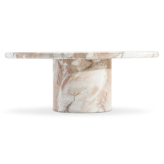 Shiloh Beige/White Marble Cocktail Table - Ornate Home