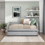 Shiloh Light Gray Daybed with Trundle - Ornate Home