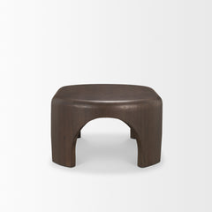 Shima Dark Brown Oval Wood with Arched Legs Coffee Table - Ornate Home