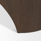 Shima Dark Brown Oval Wood with Arched Legs Coffee Table - Ornate Home