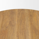 Shima Light Brown Round Wood with Arched Legs Coffee Table - Ornate Home