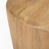 Shima Light Brown Round Wood with Arched Legs Coffee Table - Ornate Home