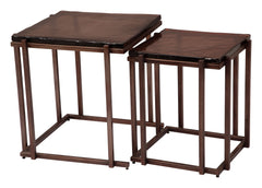 Shimai Bronze Nesting Tables (2-Piece) - Ornate Home