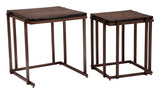 Shimai Bronze Nesting Tables (2-Piece) - Ornate Home