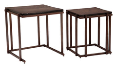 Shimai Bronze Nesting Tables (2-Piece) - Ornate Home
