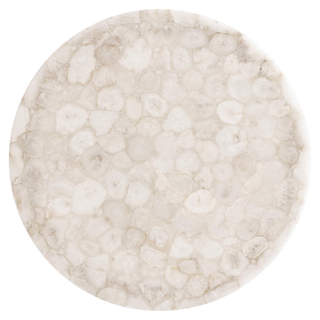 Shimla White Agate/German Silver Cocktail Table - Ornate Home