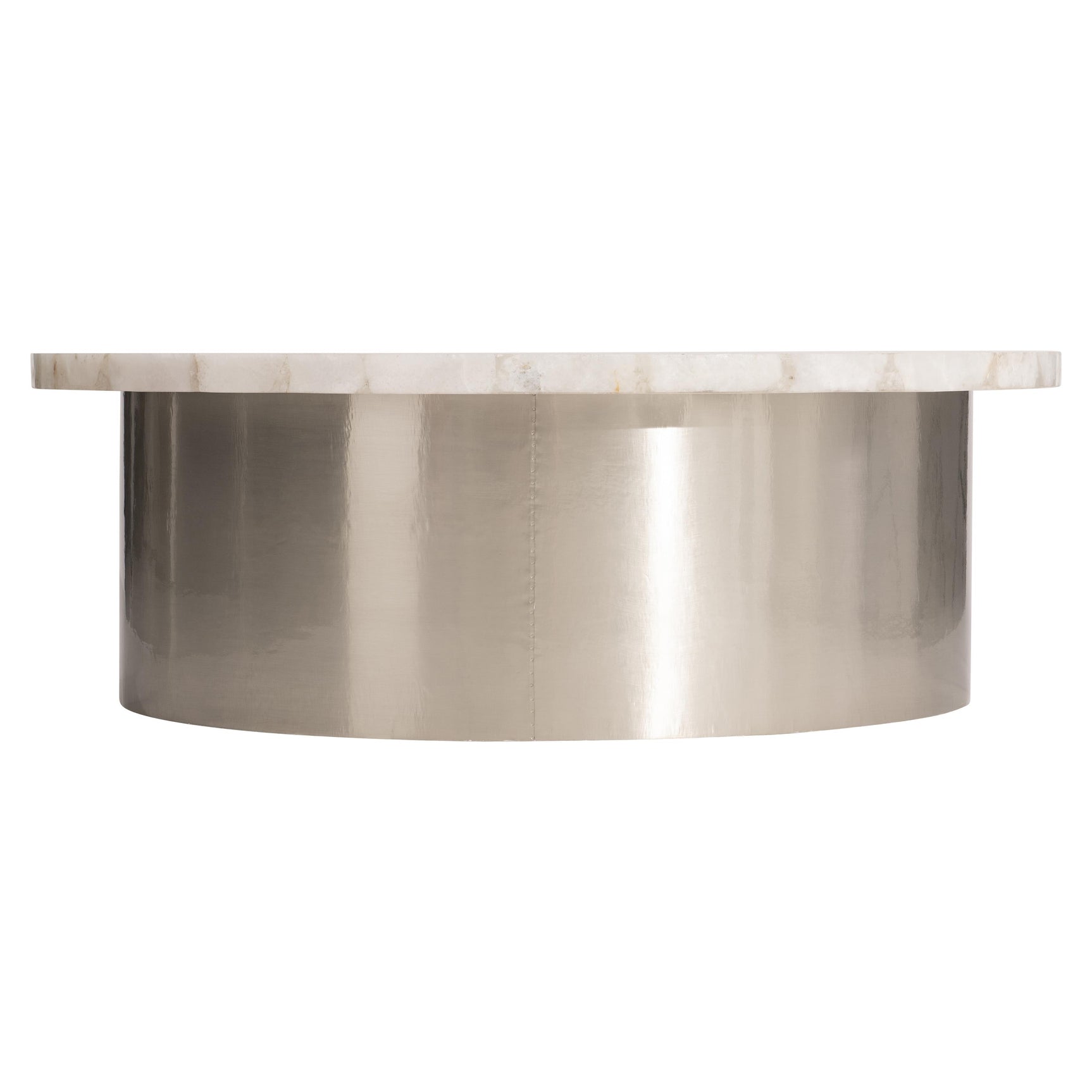 Shimla White Agate/German Silver Cocktail Table - Ornate Home