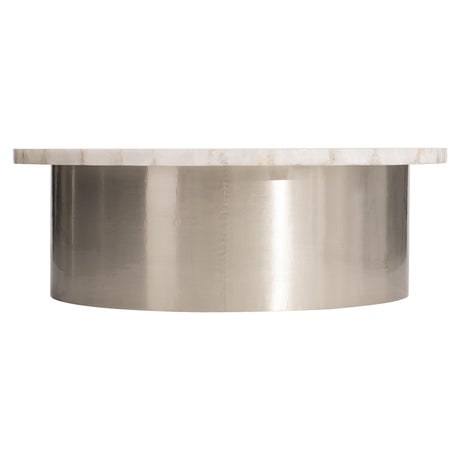 Shimla White Agate/German Silver Cocktail Table - Ornate Home