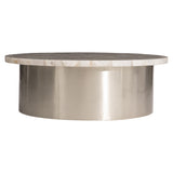 Shimla White Agate/German Silver Cocktail Table - Ornate Home