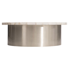 Shimla White Agate/German Silver Cocktail Table - Ornate Home