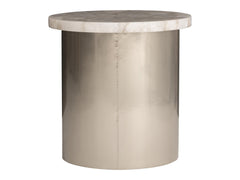 Shimla White/German Silver Side Table - Ornate Home