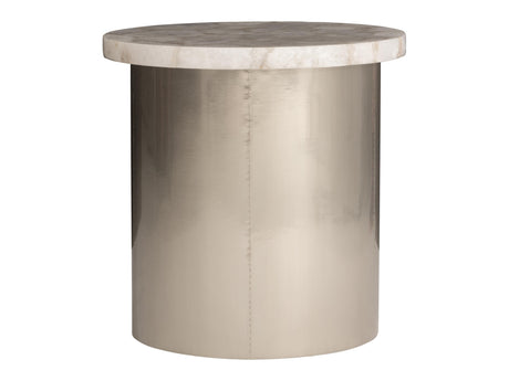 Shimla White/German Silver Side Table - Ornate Home