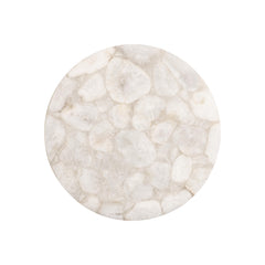Shimla White/German Silver Side Table - Ornate Home