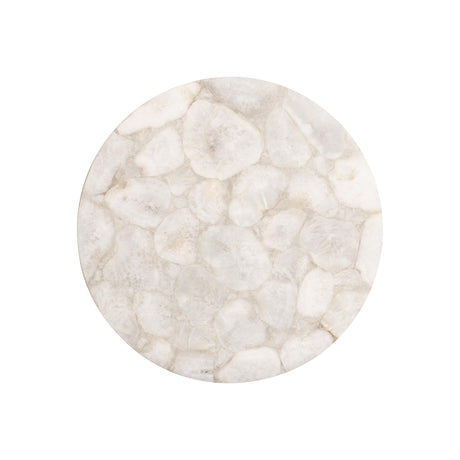 Shimla White/German Silver Side Table - Ornate Home