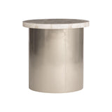 Shimla White/German Silver Side Table - Ornate Home