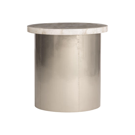 Shimla White/German Silver Side Table - Ornate Home