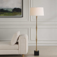Shino Antique Brass Floor Lamp - Ornate Home