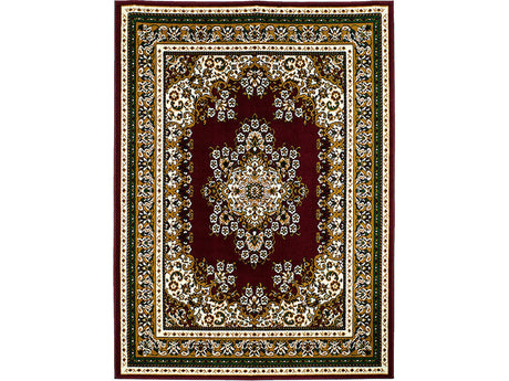 Shinta Burgundy 5' X 8' Area Rug - Ornate Home