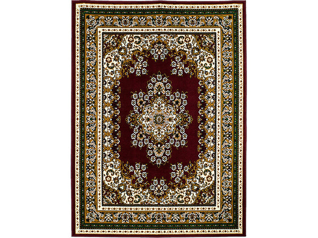 Shinta Burgundy 5' X 8' Area Rug - Ornate Home