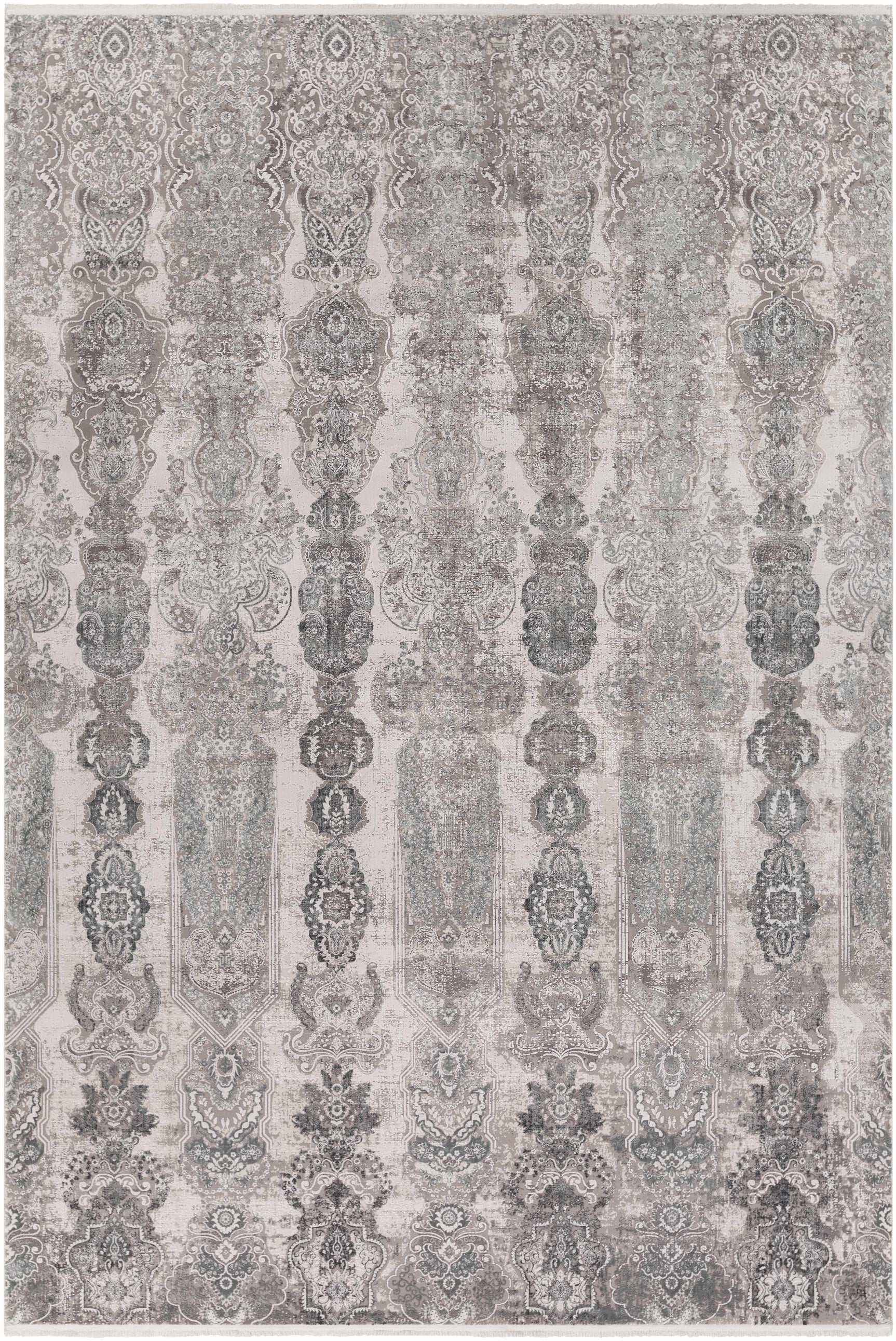 Shipdham Luxury Fringed Faux Silk Area Rug - Clearance - Ornate Home