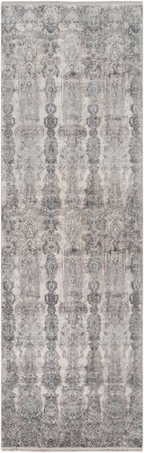 Shipdham Luxury Fringed Faux Silk Area Rug - Clearance - Ornate Home