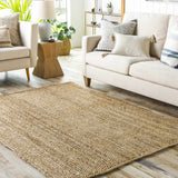 Shippagan Tan Jute Braided Rug - Ornate Home