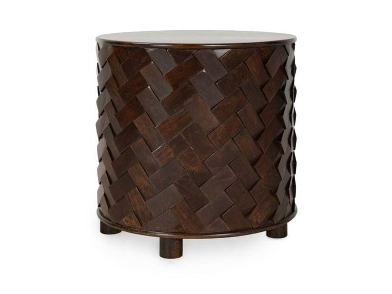 Shira Brown Round End Table - Ornate Home