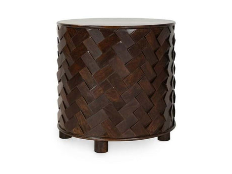 Shira Brown Round End Table - Ornate Home