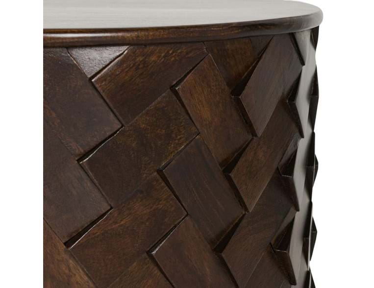 Shira Brown Round End Table - Ornate Home