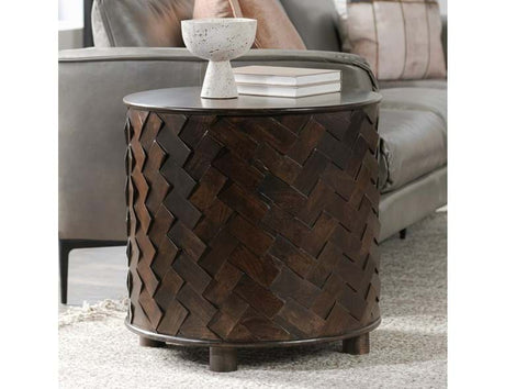 Shira Brown Round End Table - Ornate Home