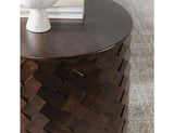 Shira Brown Round End Table - Ornate Home