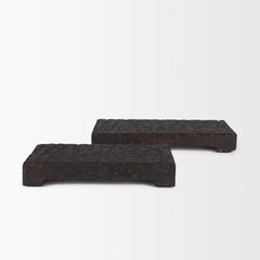 Shira Dark Brown Reclaimed Wooden Riser (Set of 2) - Ornate Home