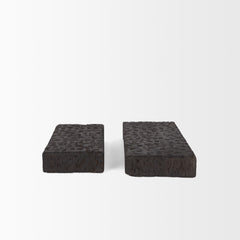 Shira Dark Brown Reclaimed Wooden Riser (Set of 2) - Ornate Home