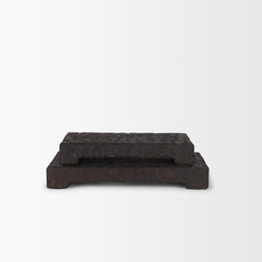 Shira Dark Brown Reclaimed Wooden Riser (Set of 2) - Ornate Home