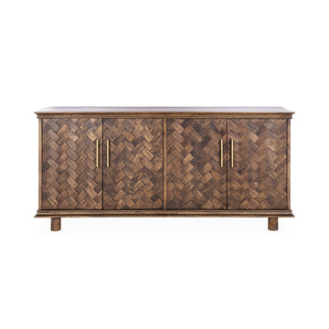 Shira Kona Brown 4 Door Buffet - Ornate Home