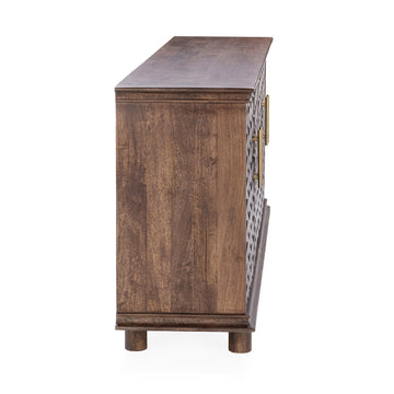 Shira Kona Brown 4 Door Buffet - Ornate Home