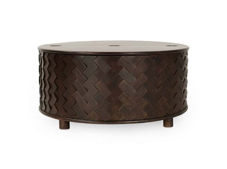 Shira Kona Brown Storage Coffee Table - Ornate Home