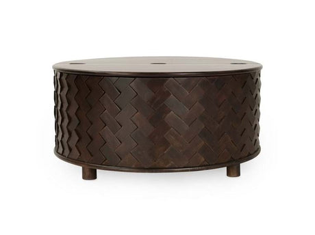 Shira Kona Brown Storage Coffee Table - Ornate Home