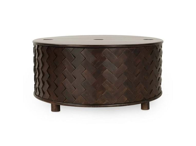 Shira Kona Brown Storage Coffee Table - Ornate Home