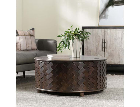 Shira Kona Brown Storage Coffee Table - Ornate Home