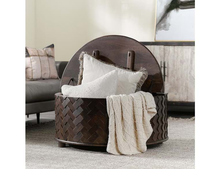 Shira Kona Brown Storage Coffee Table - Ornate Home