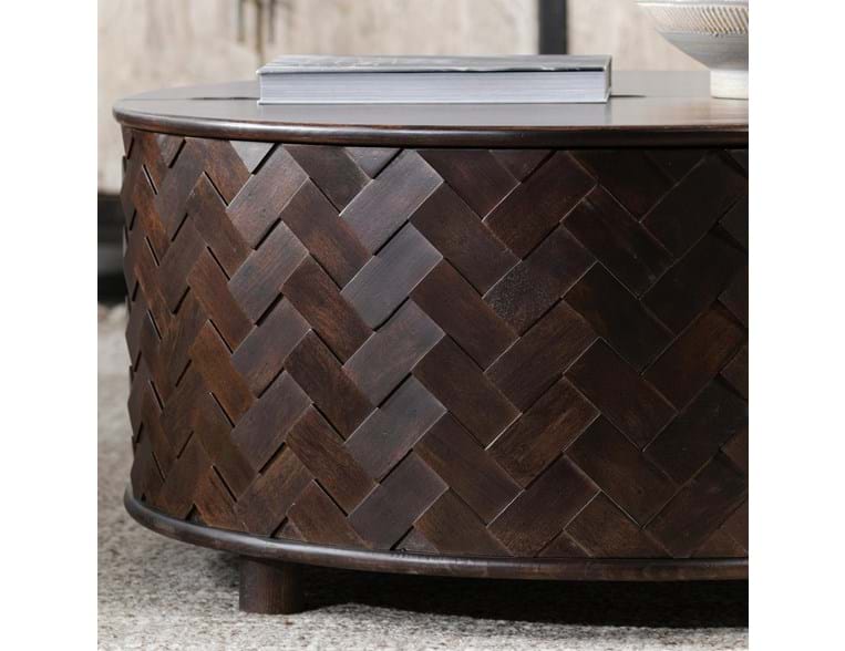 Shira Kona Brown Storage Coffee Table - Ornate Home